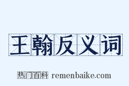 王翰反义词是什么意思的图片